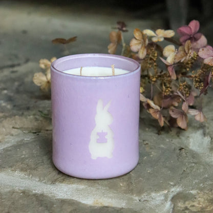 Artisan Handblown Glass Candle - Lavender