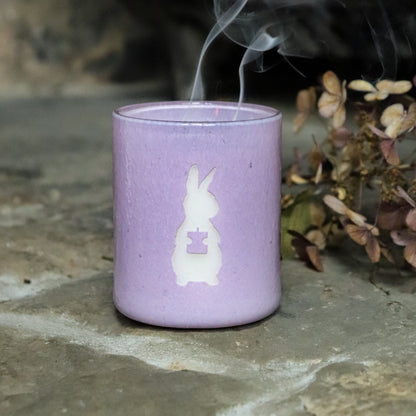 Artisan Handblown Glass Candle - Lavender